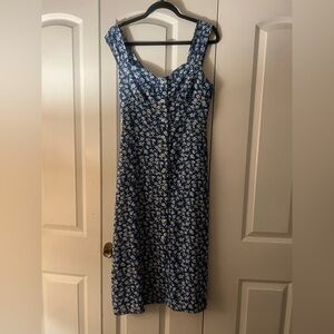 RIHOAS Blue & White Floral Dress